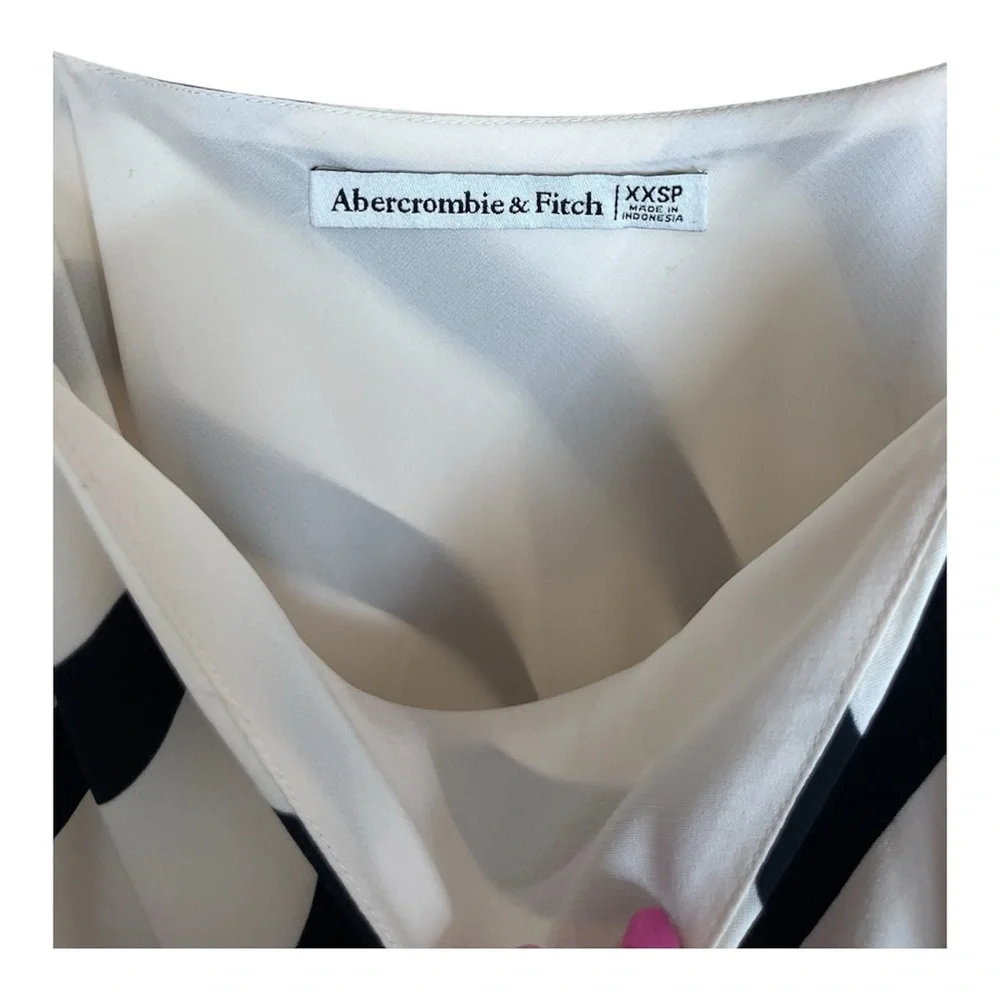 Abercrombie Slip Maxi Dress - Black & Cream Stripes XXSP (Petite)